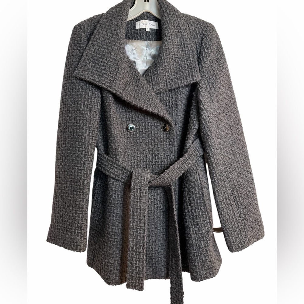 Calvin Klein Women's Charcoal Pea Coat